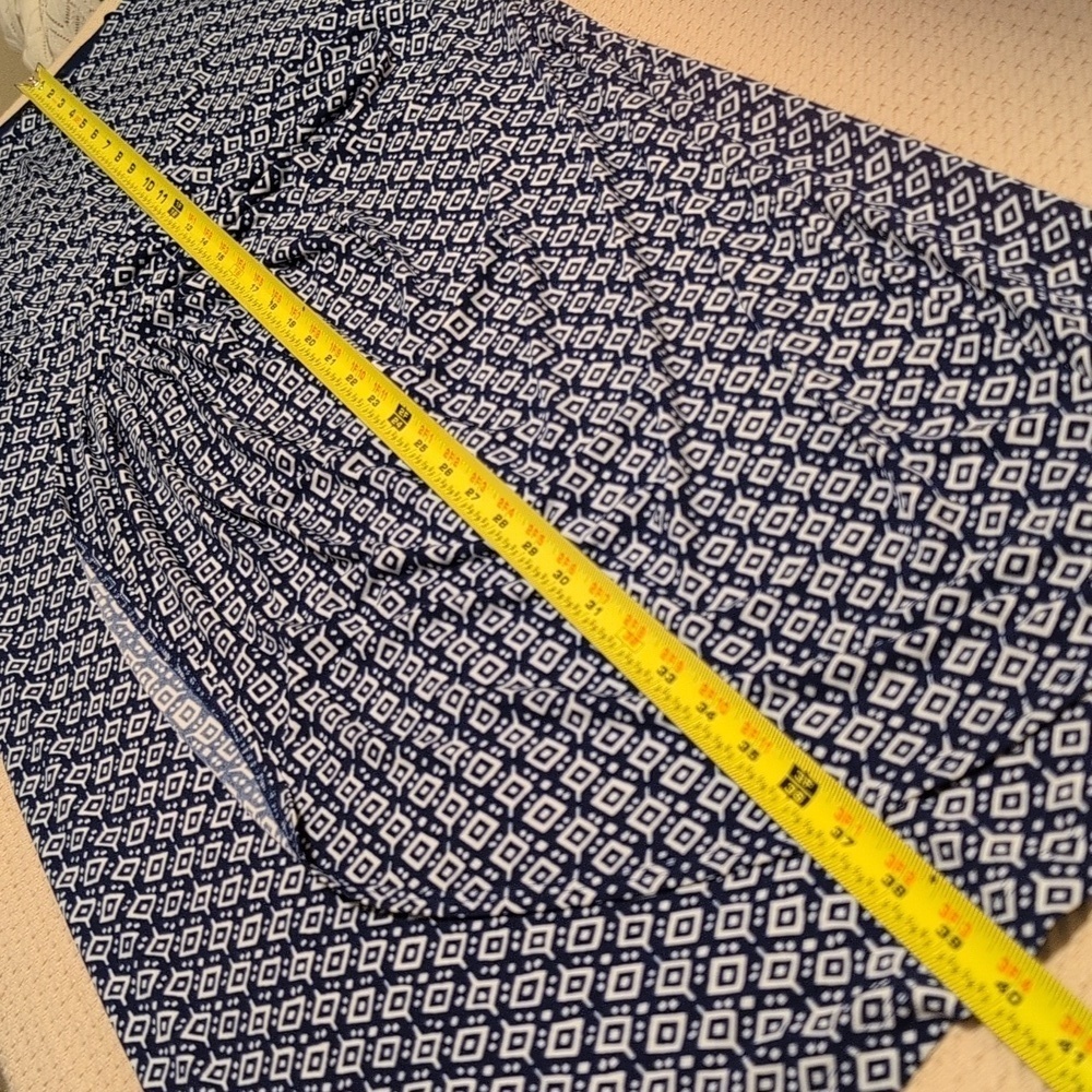 Enfocus Women Blue and White Sleeveless Dress - Picture 12 of 12